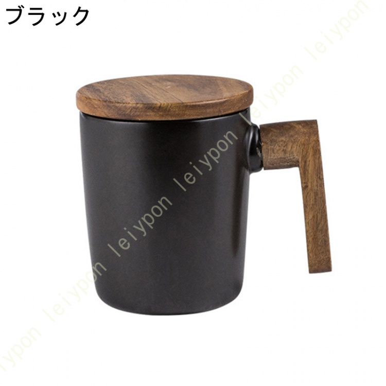 マグカップ 蓋付き おしゃれ 北欧 コーヒーマグ カップ コップ かわいい シンプル 大容量 スプーン付 陶器 結婚祝い 敬老の日 400ml 送別会 コーヒー_2