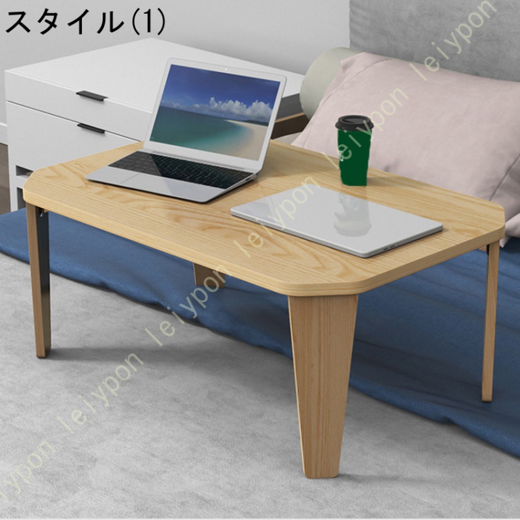 コンパクトな折りたたみテーブル 幅75cm 折り畳み オシャレ かわいい ひとり暮らし 1人暮らし 折り畳みテーブル こども こども部屋 ホワイト ブラック_5