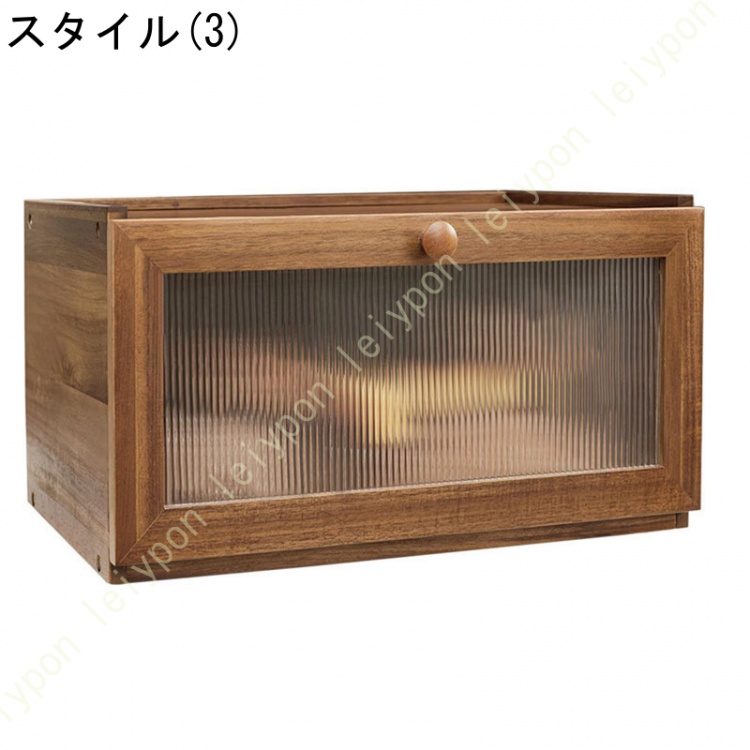 収納棚 キャビネット 整理棚 卓上 リビング収納 窓辺 リビングルーム 扉付き 大容量 収納ボックス 本棚 デスクトップ本棚 床置き本棚 書棚 食器棚 北欧 木製_3