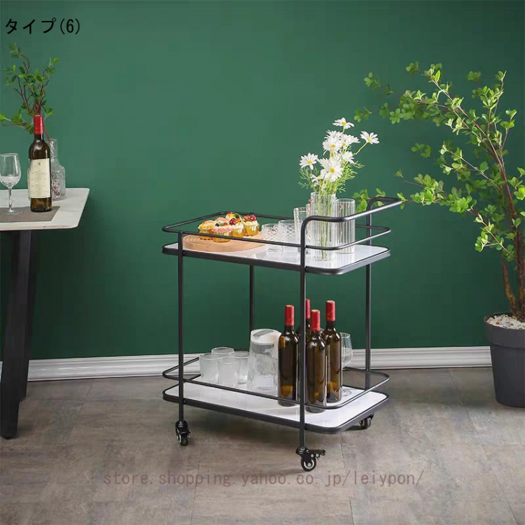 2段 ローリングバーカート 家庭用 ユーティリティキッチンストレージ