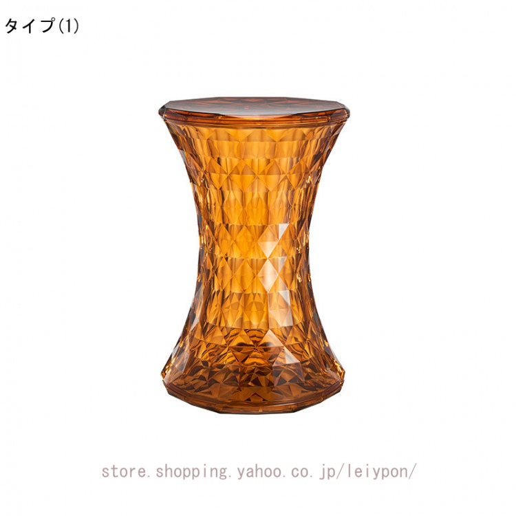 スツール 砂時計 椅子 スツール 円形 丸形 透明 ブリリアンカット 菱形カット クリエイティブ リプロダクト ジェネリック家具丸 おしゃれ 北欧 かわいい_1