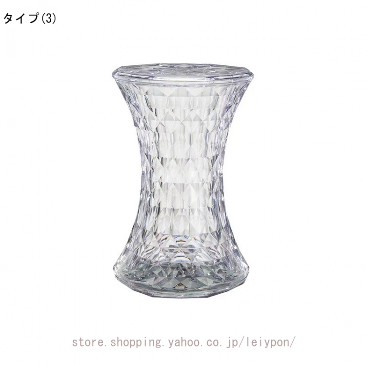 スツール 砂時計 椅子 スツール 円形 丸形 透明 ブリリアンカット 菱形カット クリエイティブ リプロダクト ジェネリック家具丸 おしゃれ 北欧 かわいい_3