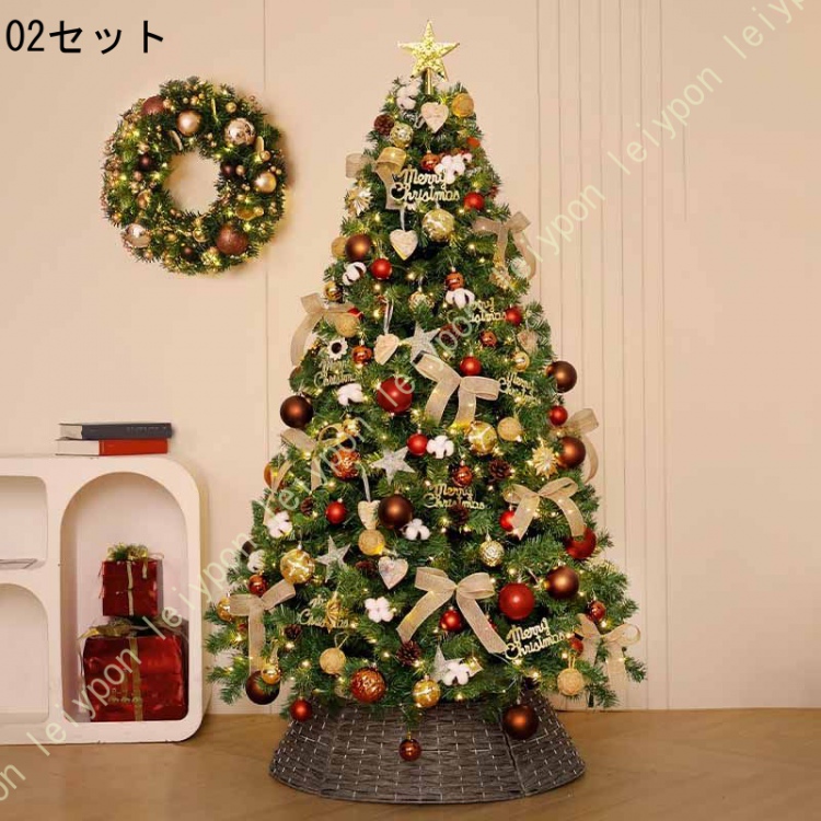 クリスマスツリー 蝶結び オーナメント ヌードツリー 大型 針葉樹 北欧風 おしゃれ 本物そっくり リアル モミと松 細かく見栄え christmas tree_2
