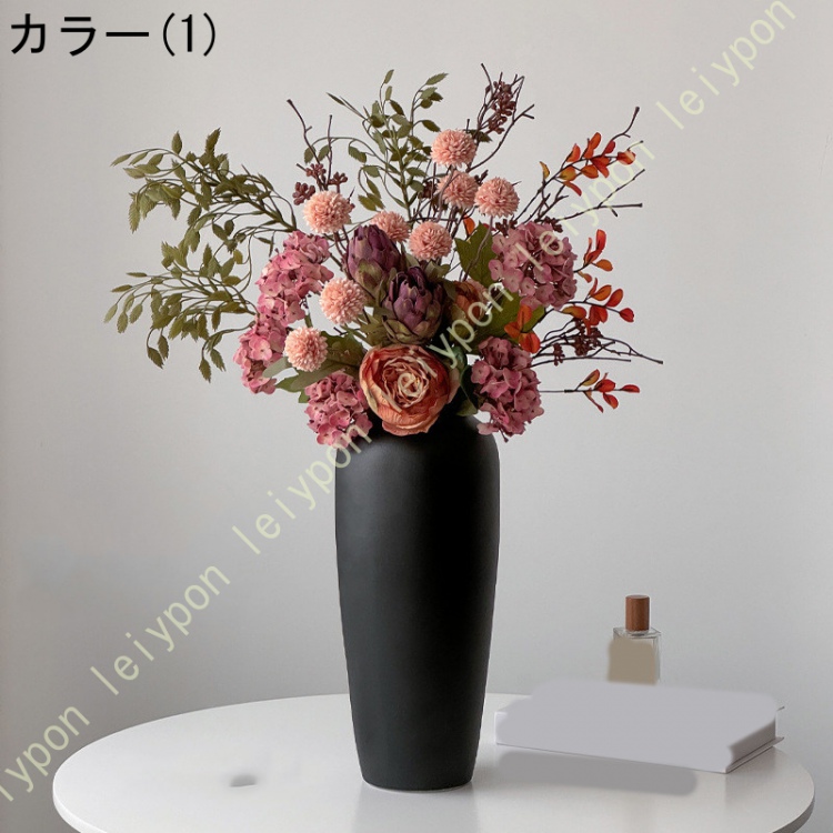 フェイクフラワー 花束 アートフラワー 造花 インテリア 装飾 花瓶用 飾り ドライ風デザイン 客間 テーブル リビングデコレーション 卓上用_1