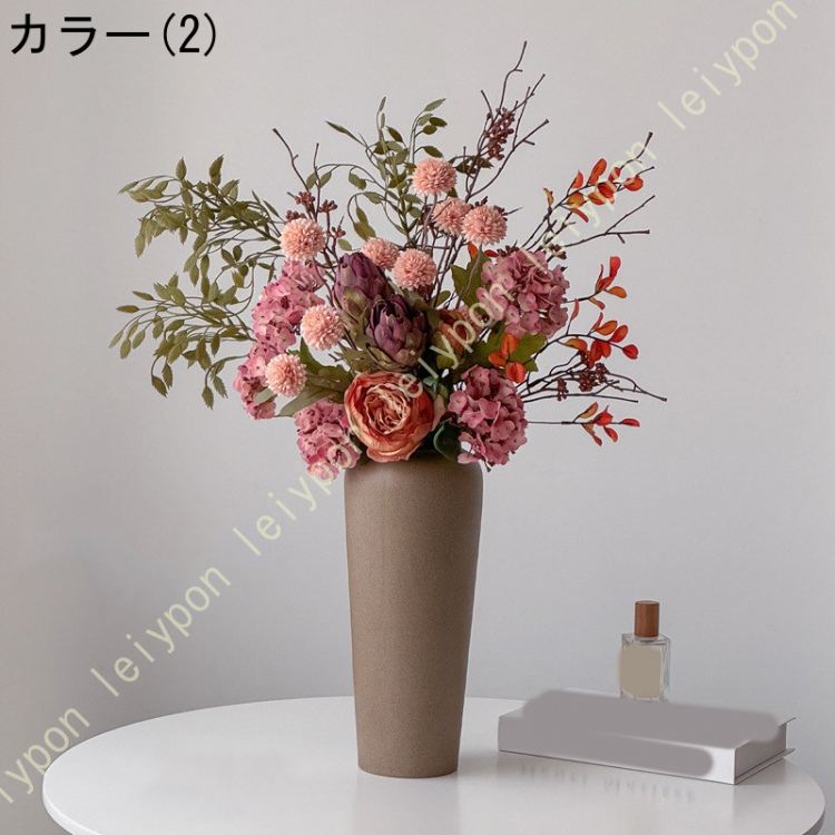 フェイクフラワー 花束 アートフラワー 造花 インテリア 装飾 花瓶用 飾り ドライ風デザイン 客間 テーブル リビングデコレーション 卓上用_2