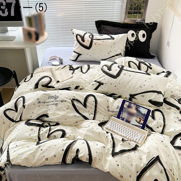 姫系 寝具カバーセット 4点セット 綿100％ 掛け布団カバー 3点セット ベッドス用 花柄 北欧 かわいい ベッドカバーセット 敷き布団カバー ホテル おしゃれ |  | 05