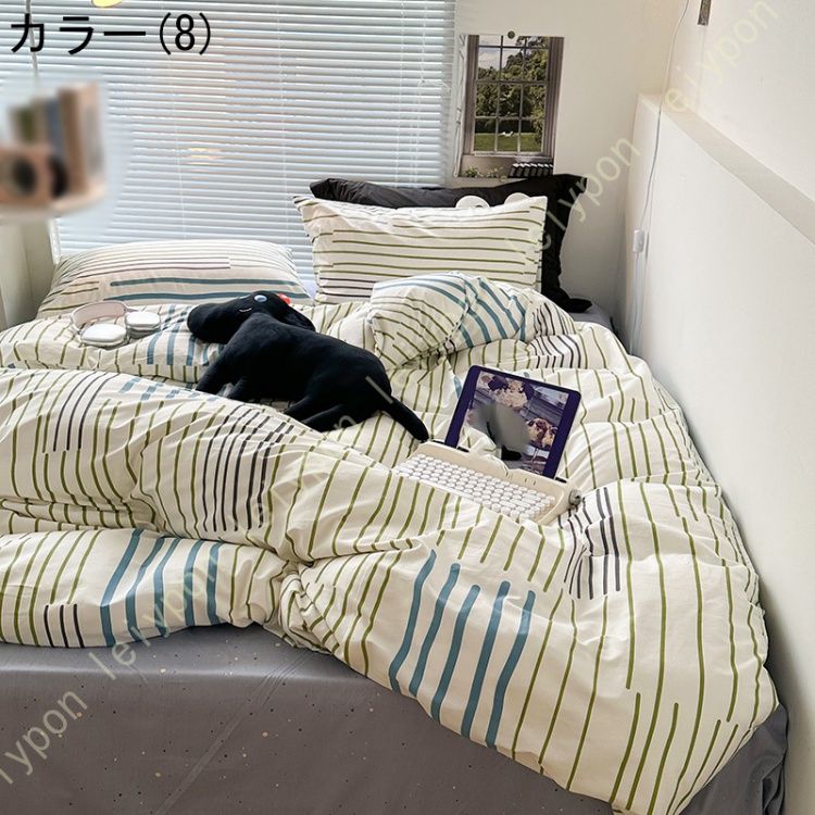 姫系 寝具カバーセット 4点セット 綿100％ 掛け布団カバー 3点セット ベッドス用 花柄 北欧 かわいい ベッドカバーセット 敷き布団カバー ホテル おしゃれ |  | 08