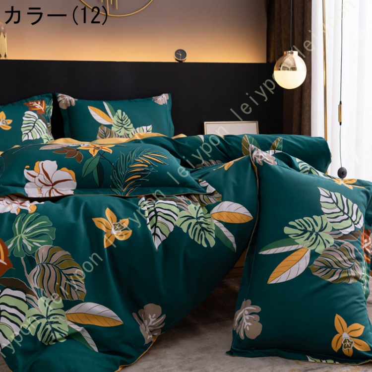 寝具カバーセット 3、4点セット掛け布団カバー 綿100% 布団カバー ベッド用品 枕カバー 敷布団カバー シーツカバー 肌に優しい 手触り感 ボックスシーツ |  | 12
