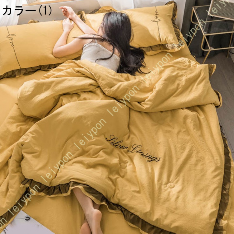 ガーゼケット 北欧 シンプル 肌に優しい ブランケット 吸汗速乾 膝掛け ソフトタッチ 昼寝用 冷房対策 インテリア 寝具 おしゃれ フリル オールシーズン_1