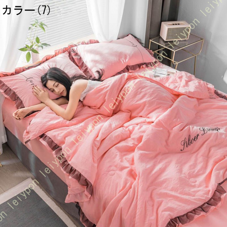 ガーゼケット 北欧 シンプル 肌に優しい ブランケット 吸汗速乾 膝掛け ソフトタッチ 昼寝用 冷房対策 インテリア 寝具 おしゃれ フリル オールシーズン_7
