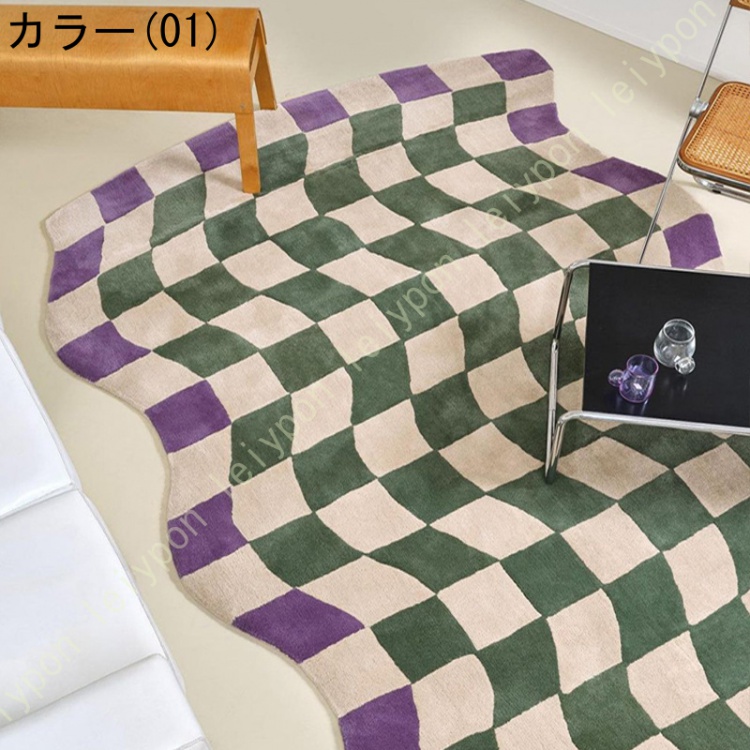 雲の模様 リビングラグ ラグマット カーペット モダン おしゃれ ins風 かわいい ベッドサイドマット 絨毯 柔らかい センターラグ 洗える 抗菌防臭 防ダニ |  | 01