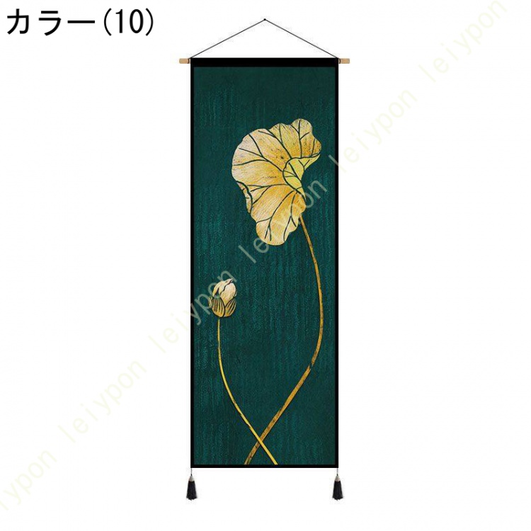 タペストリー タッセル付き 蓮の花 ぶら下げ絵 インテリア 壁掛け