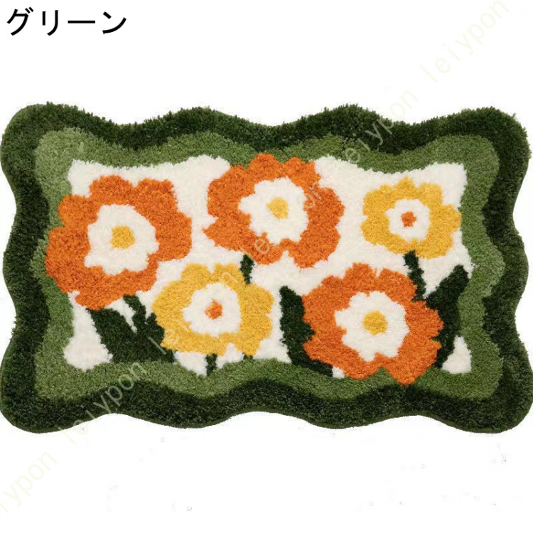 マット 玄関 おしゃれ 小さめ カーペット 可愛い かわいい 玄関マット 長方形 シンプル インテリア バスマット お風呂マット 室内マット 玄関 SNS映え |  | 03