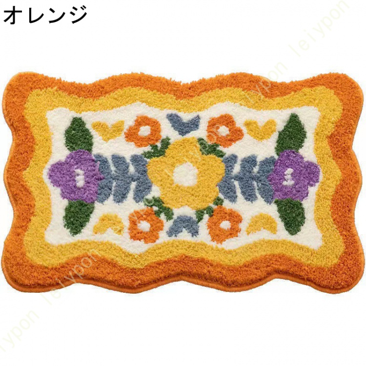 マット 玄関 おしゃれ 小さめ カーペット 可愛い かわいい 玄関マット 長方形 シンプル インテリア バスマット お風呂マット 室内マット 玄関 SNS映え |  | 04