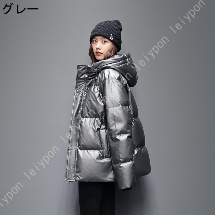   グレー ダウンジャケット M♡防寒，冬物 ジャケット メンズ ダウンジャケット ショート丈 ダウンコート 中綿