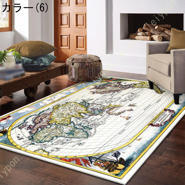 地球　世界地図　マルチカバー　ソファカバー　ヴィンテージラグ　130x178 s5l-f34-nnnkvd_5.jpg?size=n