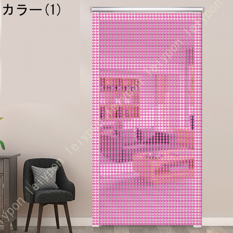 八角珠ビーズカーテン クリスタル 珠のれん 装飾 ストリング