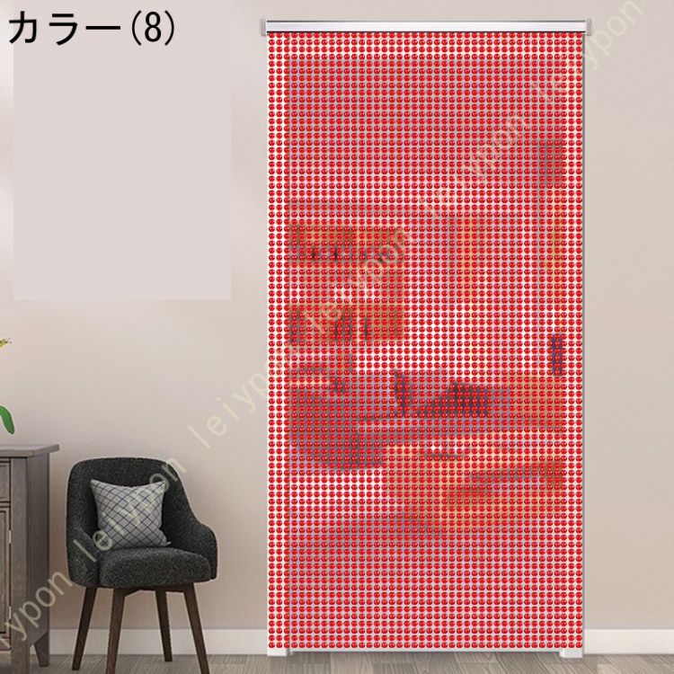 八角珠ビーズカーテン クリスタル 珠のれん 装飾 ストリングカーテン
