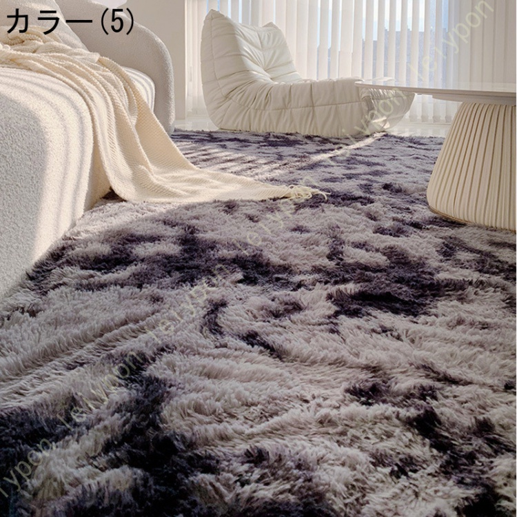 ラグ カーペット 北欧 むら染め ベージュ 洗える 抗菌 防臭 耐磨耗性 ラグマット 大判 絨毯 抗菌防臭 滑り止め 撥水加工 防ダニ 防音 オールシーズン使える_5