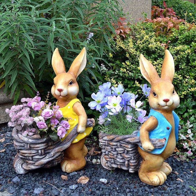兎オブジェ置物】うさぎ雑貨インテリア ガーデン置き物ガーデニング グッズかわいい キシマ（KISHIMA） ガーデン オブジェ かわいい うさぎ 置物 庭