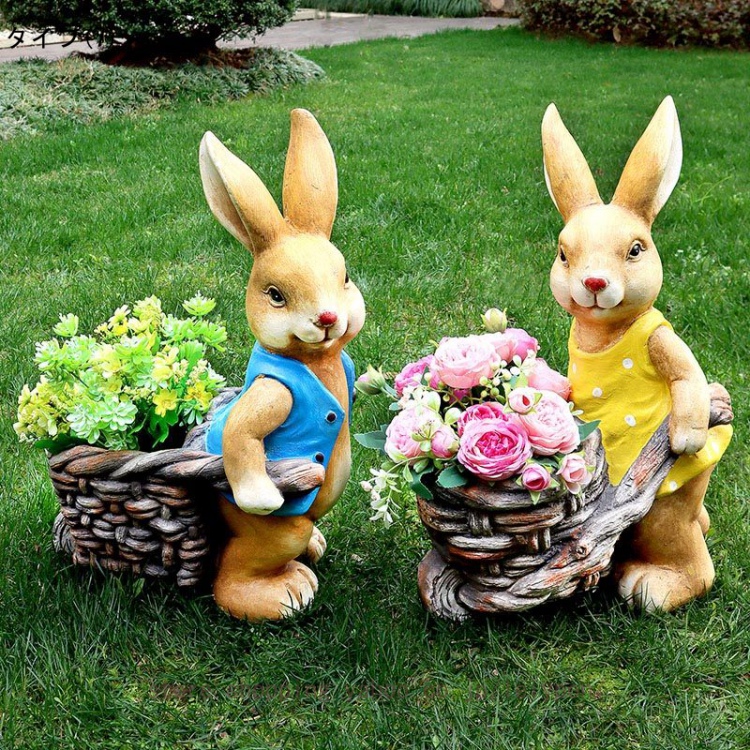ガーデニング雑貨 ガーデンオーナメント うさぎ 置物 ガーデン