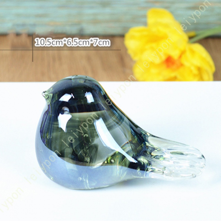 レトロ 吹きガラス/ガラス細工/工芸品/ハンドメイド/置物 吹きガラス ガラス ガラス細工 ガラス製 鳥 置物 飾り物