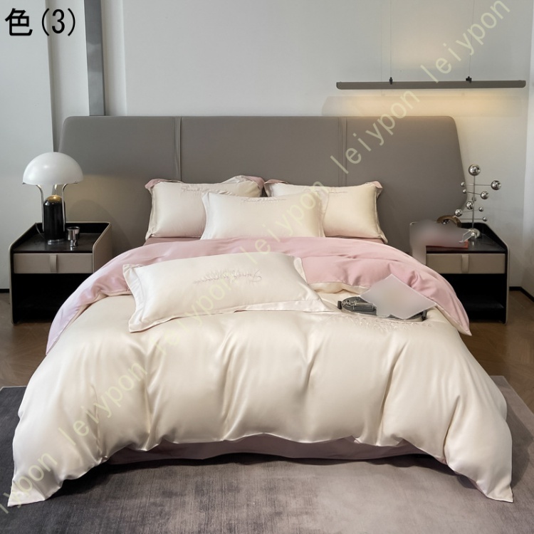 布団カバー 寝具カバー 4点セット 3点セット ベッドシーツ 北欧 華奢 布団カバー シルクみたい素材 寝具カバーセット 掛け布団カバー コンフォート ヨーロッパ_3