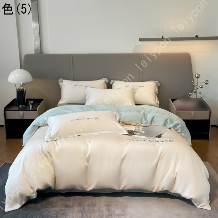 布団カバー 寝具カバー 4点セット 3点セット ベッドシーツ 北欧 華奢 布団カバー シルクみたい素材 寝具カバーセット 掛け布団カバー コンフォート ヨーロッパ_5