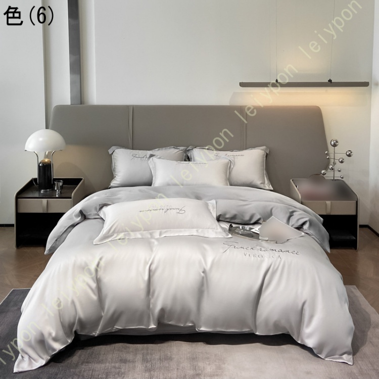 布団カバー 寝具カバー 4点セット 3点セット ベッドシーツ 北欧 華奢 布団カバー シルクみたい素材 寝具カバーセット 掛け布団カバー コンフォート ヨーロッパ_6
