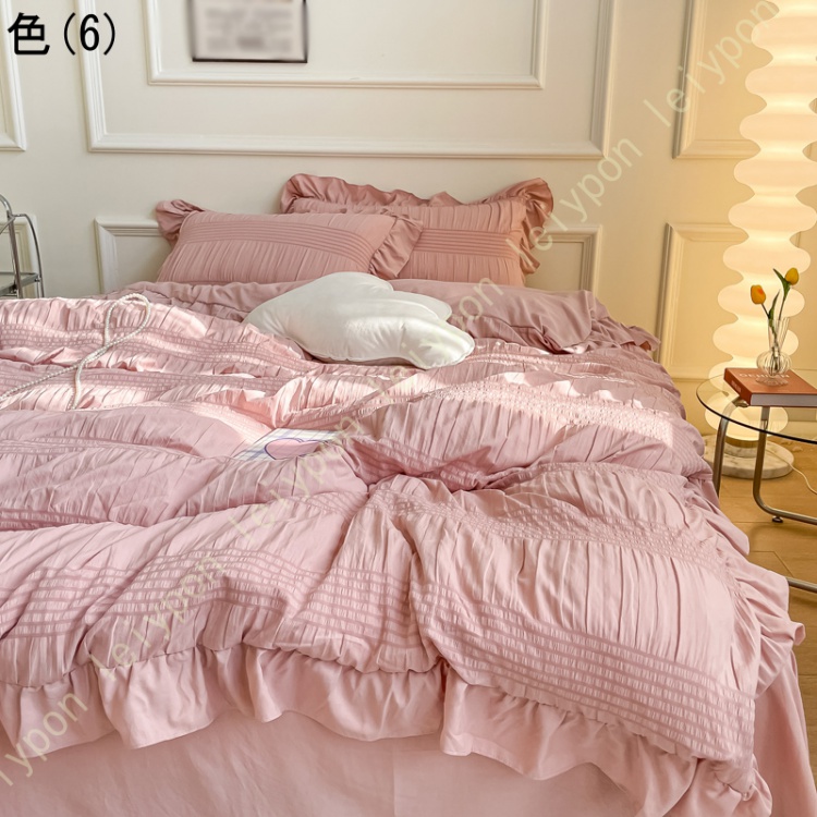 掛け布団カバーセット タッセル付き フリンジタッセル 姫系 四季通用 シングル 3点セット ポリエステル 寝具カバーセット 枕カバー お誕生日プレゼント_6