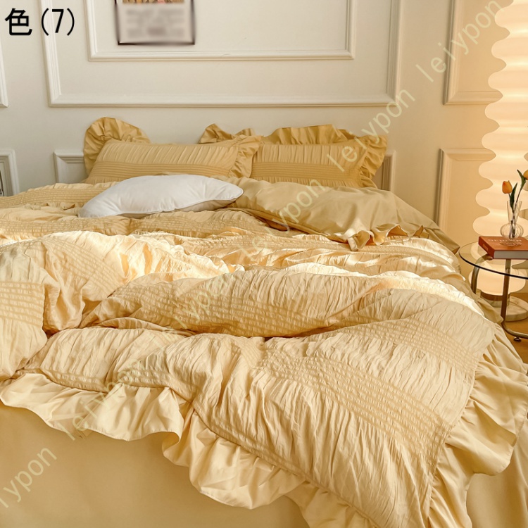 掛け布団カバーセット タッセル付き フリンジタッセル 姫系 四季通用 シングル 3点セット ポリエステル 寝具カバーセット 枕カバー お誕生日プレゼント_7