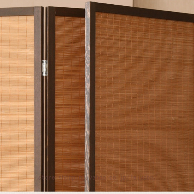 パーテーション 間仕切り 4連 折りたたみ 竹製 仕切り 和風 無塗装