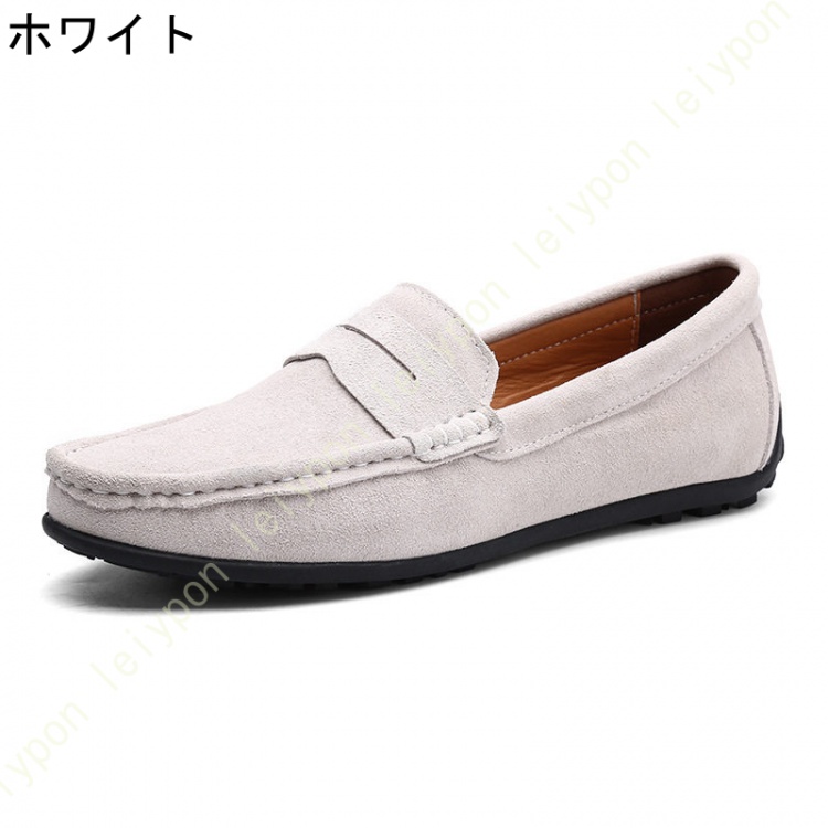ドライビングシューズ スリッポン ローファー メンズ モカシンシューズ スエード レザー デッキシューズ スニーカー ドライブ フラットシューズ 痛くない |  | 01