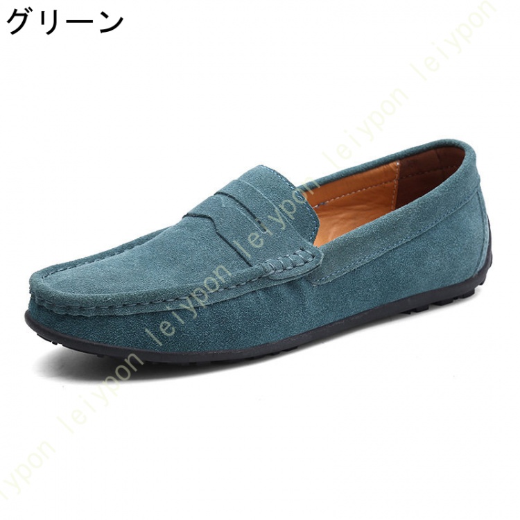 ドライビングシューズ スリッポン ローファー メンズ モカシンシューズ スエード レザー デッキシューズ スニーカー ドライブ フラットシューズ 痛くない |  | 02