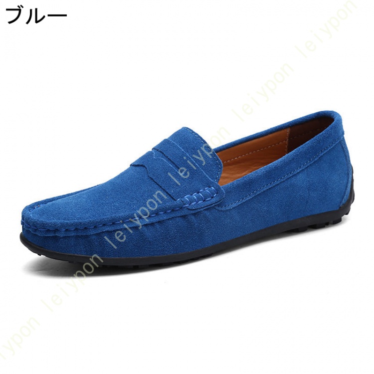 ドライビングシューズ スリッポン ローファー メンズ モカシンシューズ スエード レザー デッキシューズ スニーカー ドライブ フラットシューズ 痛くない |  | 04