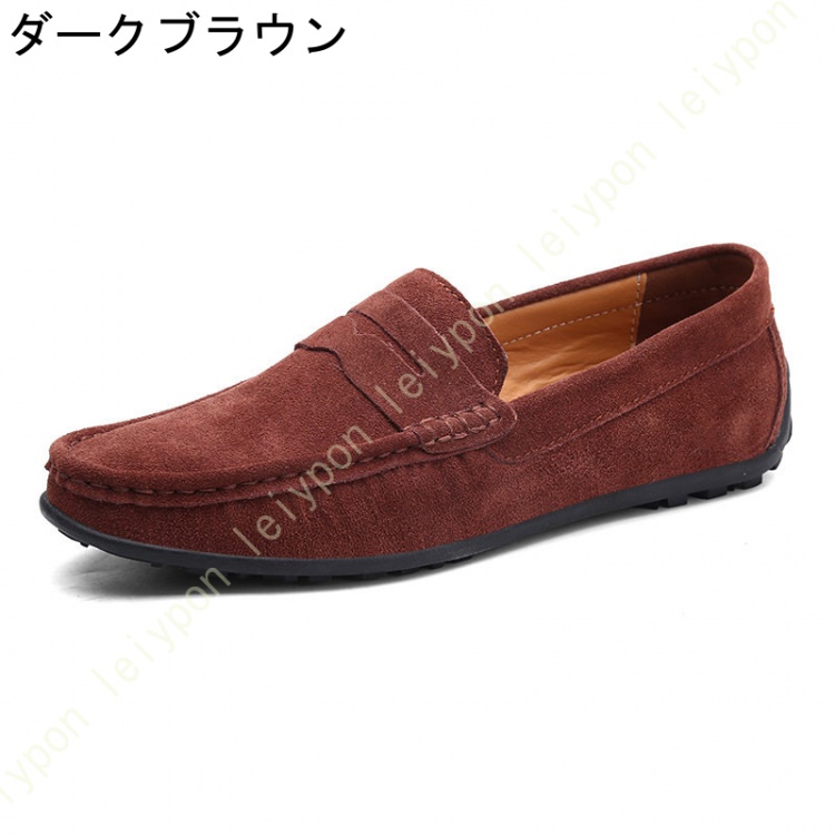 ドライビングシューズ スリッポン ローファー メンズ モカシンシューズ スエード レザー デッキシューズ スニーカー ドライブ フラットシューズ 痛くない |  | 06