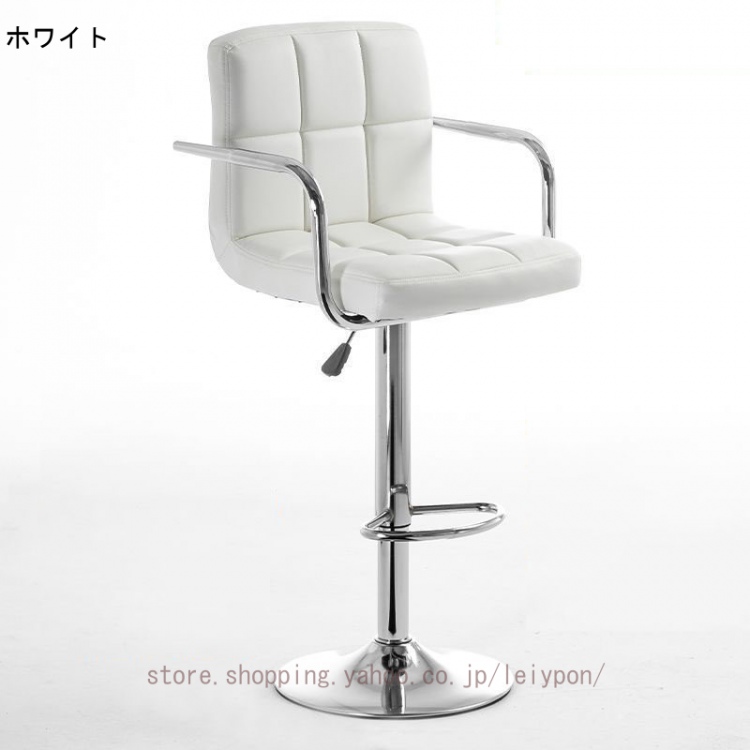 1脚 昇降式カウンターチェア バーカウンター椅子 バーチェア 360度回転 高さ調節可能 背もたれ フットレスト 足置き付き オシャレ カフェ