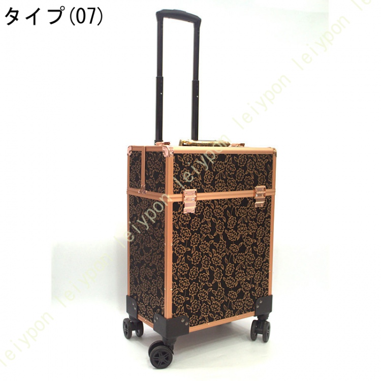 キャスター付き 大型 キャリー コスメボックス 大容量 業務用 化粧ケース ハンドル付き 救急 ローリング メイクケース ヘアスタイリスト メイクアップ 美容師_7