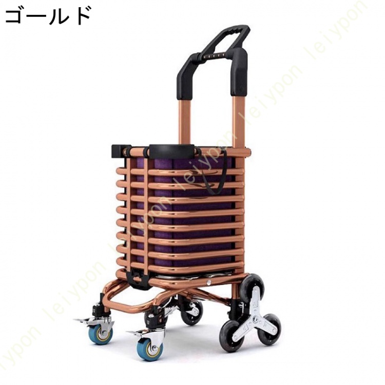 ショッピングカート 軽量 6輪 老人用カート 階段登れる 静音 アウトドア 買い物 男女兼用 ショッピングキャリー 高齢者 キャリーバッグ ショッピングバッグ_2