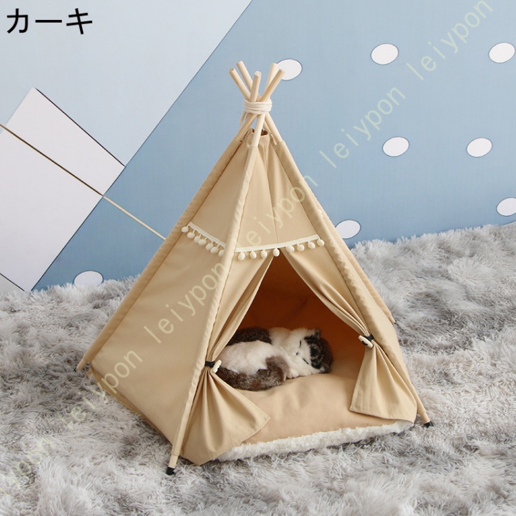 猫 テント 犬 テント ペットテント 猫 ベッド 犬 ベッド 室内 犬小屋 猫小屋 犬猫兼用 テント型 ペットハウス 折りたたみ おしゃれ 冬 夏  可愛い 柔らか