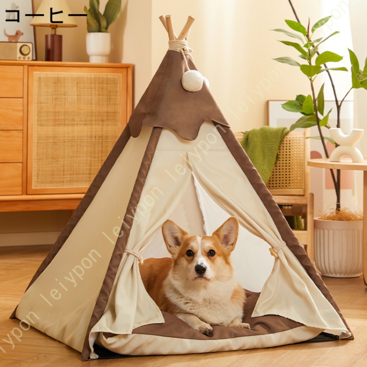 ティピーテント 犬 テント 夏用 ペット用 猫 ペット用テント ペット