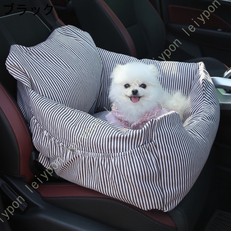 ペット用 ドライブボックス ドライブベッド 犬 猫 中小型犬 夏用 車ドライブボックス キャリーバッグ 後部座席 お出かけ 安全 飛び出し防止リード_2