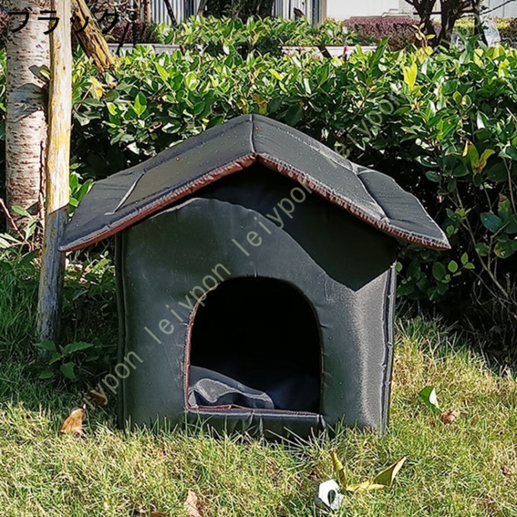 屋外 ペットハウス 防寒巣 キティシェルター 屋根付き 冬 暖かい 防雨