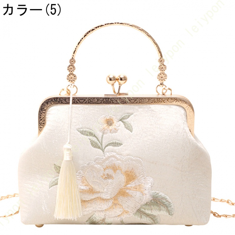 パーティーバッグ トート ワンショルダー 2way 刺繍 ビーズ装飾 蝶