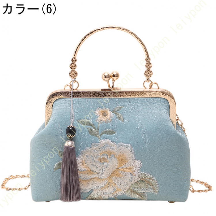 パーティーバッグ トート ワンショルダー 2way 刺繍 ビーズ装飾 蝶