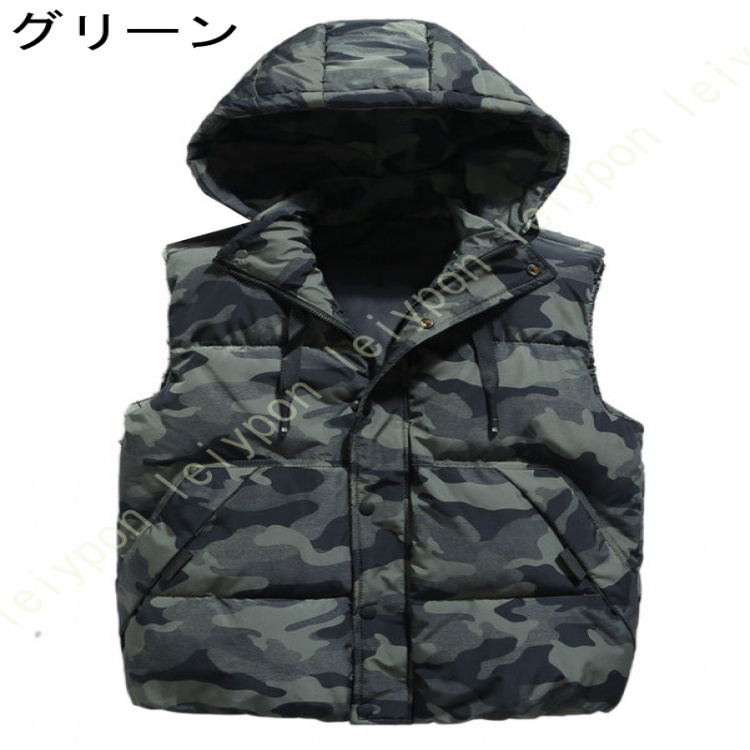 迷彩柄 ダウンベスト（サイズ（S/M/L）：M）のおすすめ人気商品一覧