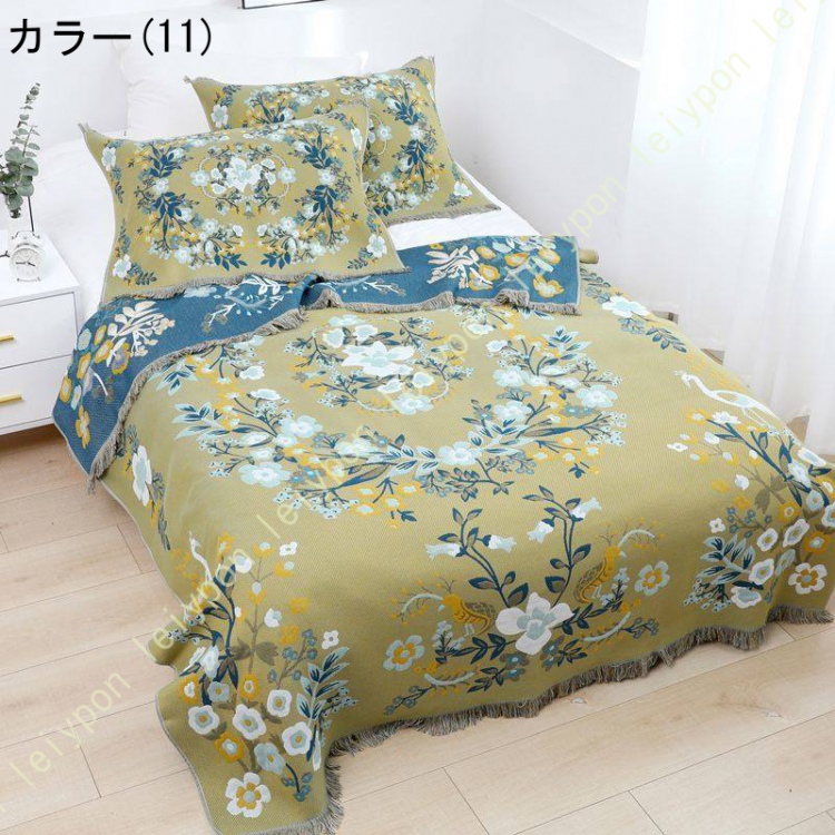 ガーゼケット ボヘミアン風 ソファーカバー ダブル 綿100% 可愛い花柄 夏掛け タオルケット 肌掛け ブランケット 涼感 軽量 吸湿 吸水 速乾 通気性 洗える_11