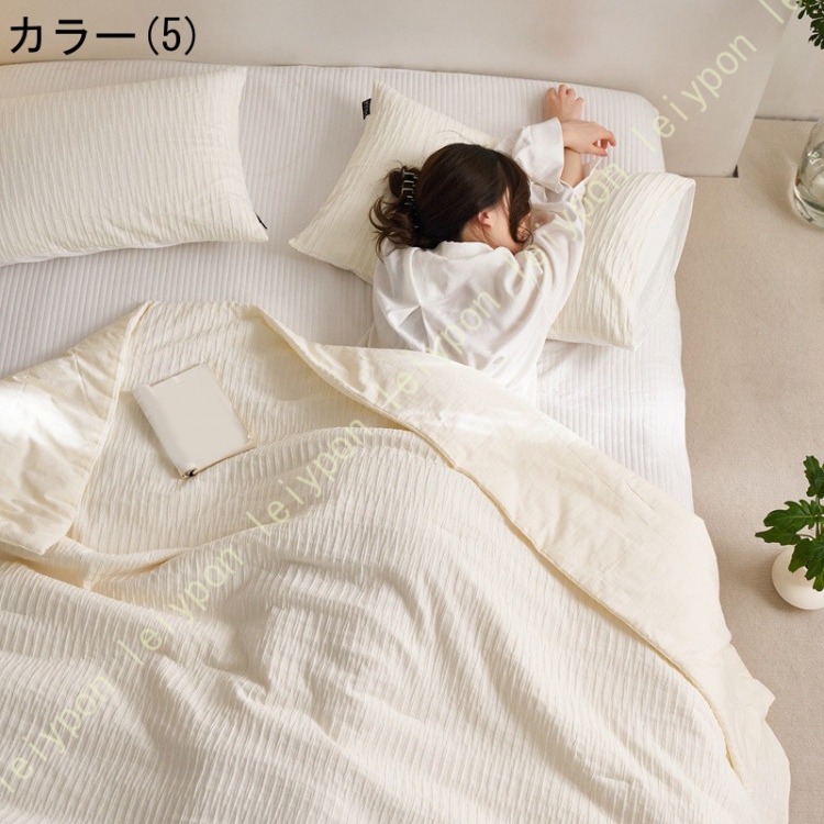 ガーゼケット シングル ハーフ 綿100% 夏 洗える 肌掛け おしゃれ ブランケットやひざ掛け 掛け布団にもマルチに使える 春 夏用 ブランケット 綿100％_5