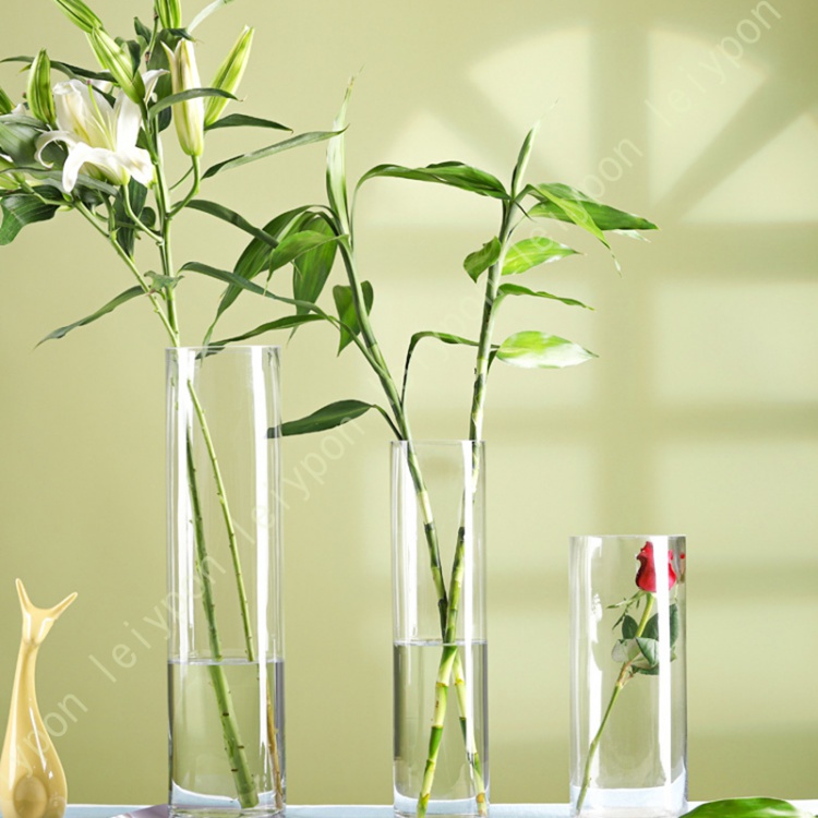 大型フラワーベース 高さ40cm フラワーベース ガラス 花瓶 シンプル