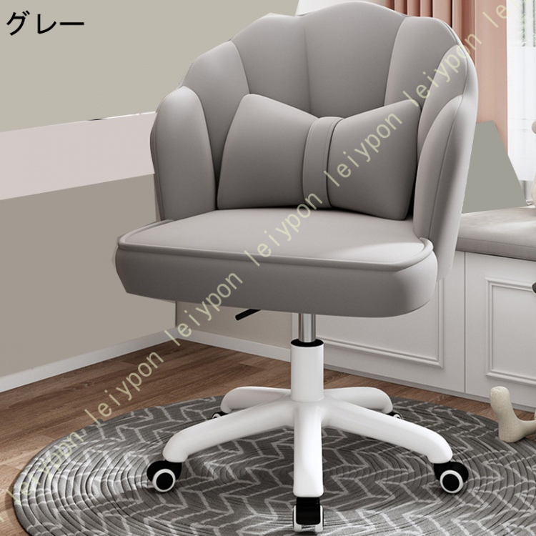 オフィスチェア ゲーミングチェア 椅子 キャスター付きチェア 360°回転 高さ調節自由 学習椅子 勉強椅子 かわいい スタイリッシュチェア 在宅ワーク 組立簡単_3
